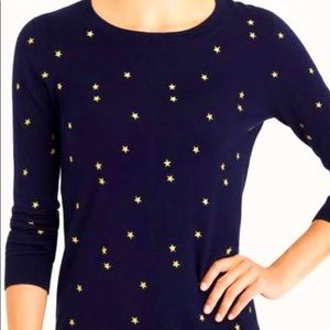J. Crew Blue Sweater Stars Size XS